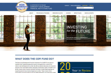 CDFI Fund homepage screenshot